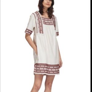 Whistles White Linen Shift Dress